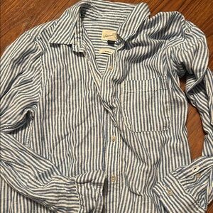 Universal Thread Blue and White Striped Shirt
